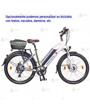 Bicicleta eléctrica con motor de 250W y batería de 48V 16Ah, 768Wh para policía