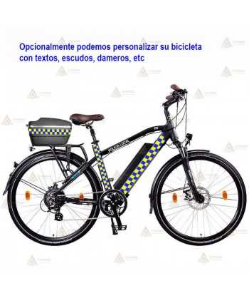 Bicicleta eléctrica con motor de 250W y batería de 48V 16Ah 768Wh para policía