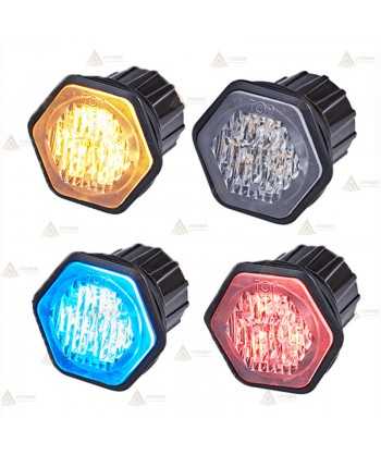 Piloto empotrable con 6 leds para vehículos de emergencias