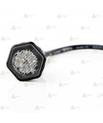Piloto empotrable con 6 leds color ambar para vehículos de emergencias