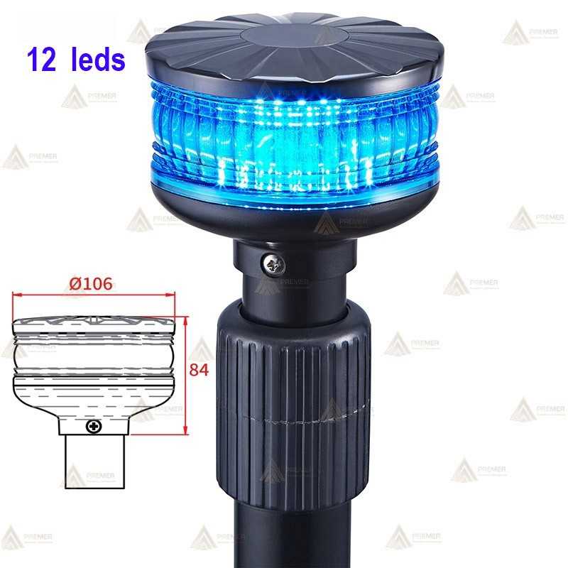 Mástil telescópico con 12 leds para vehículos de emergencias