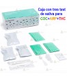 Pack de 3 test de saliva para 3 drogas COC+THC+MET