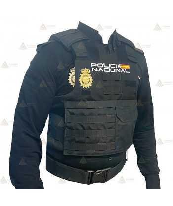 Funda exterior para chalecos antibala con sistema Molle y bolsillo para la Policía Nacional