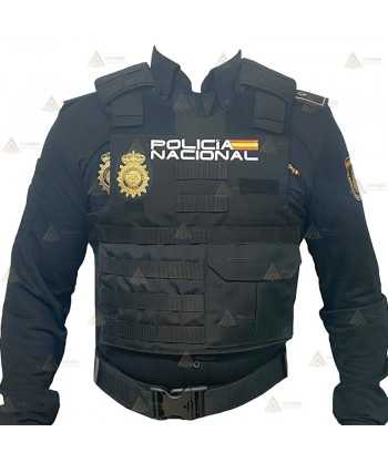 Funda exterior para chalecos antibala con sistema Molle y bolsillo para la Policía Nacional