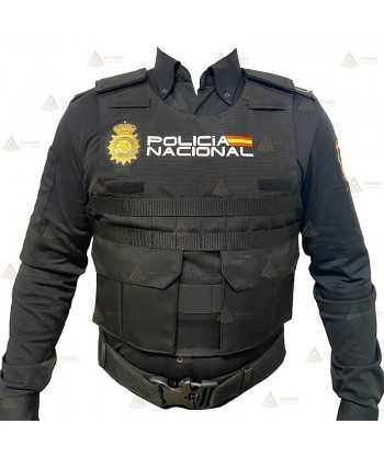 Funda exterior para chalecos antibala de la Policía Nacional con sistema Molle y bolsillos