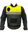 Funda exterior bicolor y damero para chalecos antibala de la Policía Local