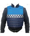 Funda exterior bicolor y damero para chalecos antibala de la Policía Local