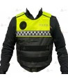 Funda exterior bicolor y damero para chalecos antibala de la Policía Local