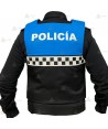 Funda exterior bicolor y damero reflectante blanco para chalecos antibala de la Policía Local