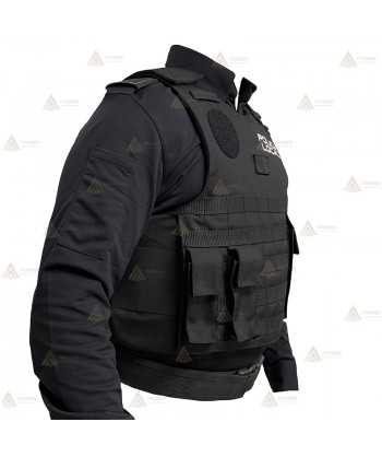 Funda exterior para chalecos antibala con sistema Molle y 3 bolsillos de la Policía Local