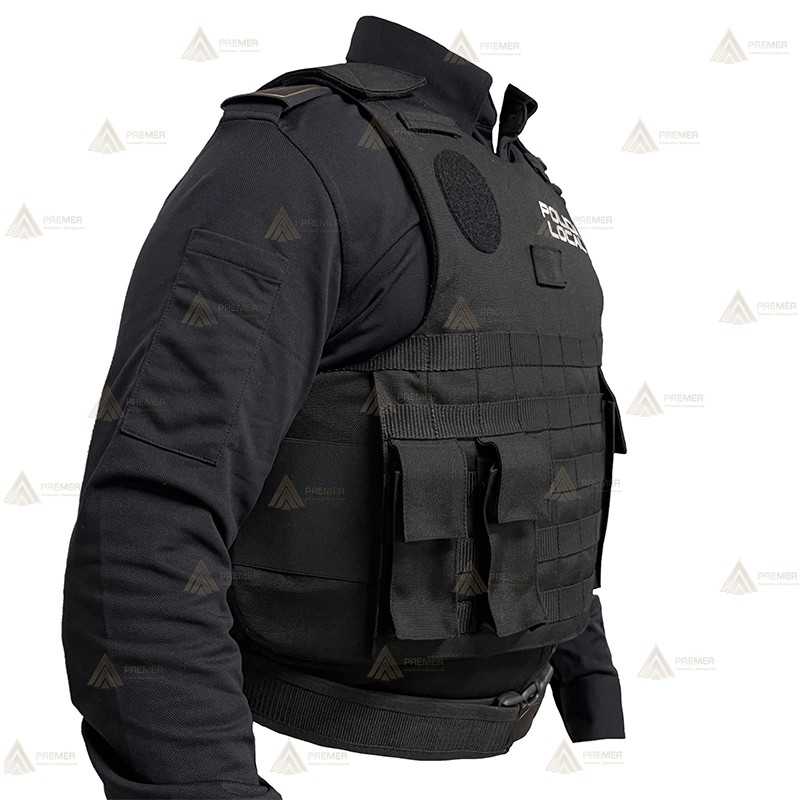 Funda exterior para chalecos antibala con sistema Molle y 3 bolsillos de la Policía Local