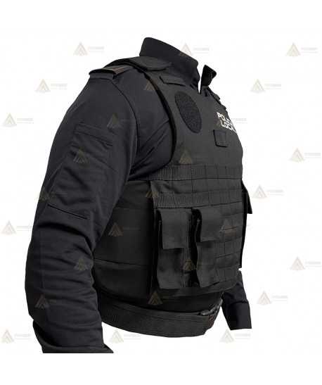 Funda exterior para chalecos antibala con sistema Molle y 3 bolsillos de la Policía Local
