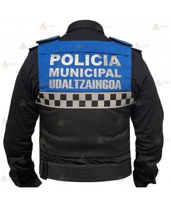 Funda exterior bicolor y damero reflectante para chalecos antibala de la Policía Local
