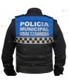 Funda exterior bicolor y damero reflectante para chalecos antibala de la Policía Local