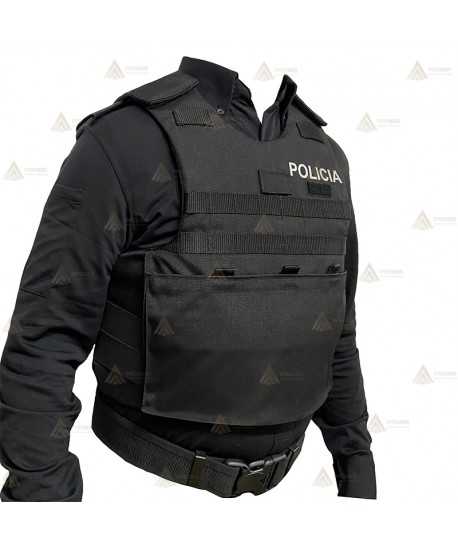 Funda exterior para chalecos antibala con sistema Molle y 3 bolsillos de la Policía Local