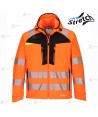 Chaqueta softshell de alta visibilidad con cintas segmentadas