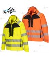 Chaqueta softshell de alta visibilidad con cintas segmentadas