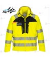 Chaqueta softshell de alta visibilidad con cintas segmentadas