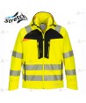 Chaqueta softshell de alta visibilidad con cintas segmentadas