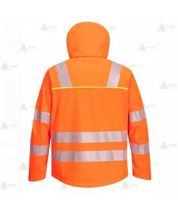 Chaqueta softshell de alta visibilidad con cintas segmentadas
