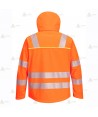 Chaqueta softshell de alta visibilidad con cintas segmentadas