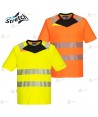 Camiseta de manga corta de alta visibilidad con cintas segmentadas