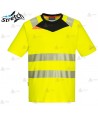 Camiseta de manga corta de alta visibilidad con cintas segmentadas