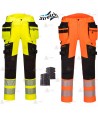 Pantalón con refuerzos de alta visibilidad con cintas segmentadas para rescate
