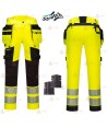 Pantalón con refuerzos de alta visibilidad con cintas segmentadas para rescate