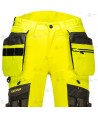 Pantalón con refuerzos de alta visibilidad con cintas segmentadas para rescate