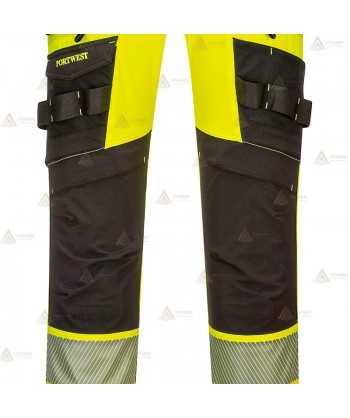 Pantalón con refuerzos de alta visibilidad con cintas segmentadas para rescate