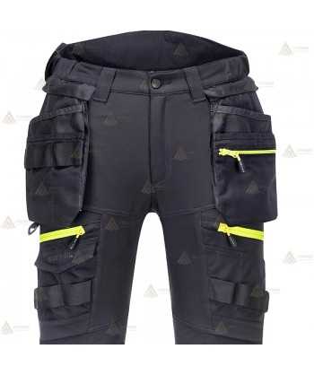 Pantalón con refuerzos de alta visibilidad con cintas segmentadas