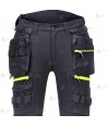 Pantalón con refuerzos de alta visibilidad con cintas segmentadas