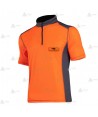 Camiseta de manga corta de media cremallera con bolsillo para montaña y rescate