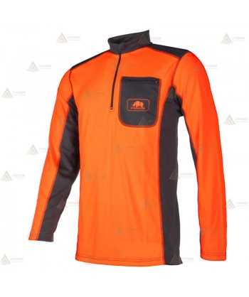 Camiseta de manga larga de media cremallera par montaña y rescate