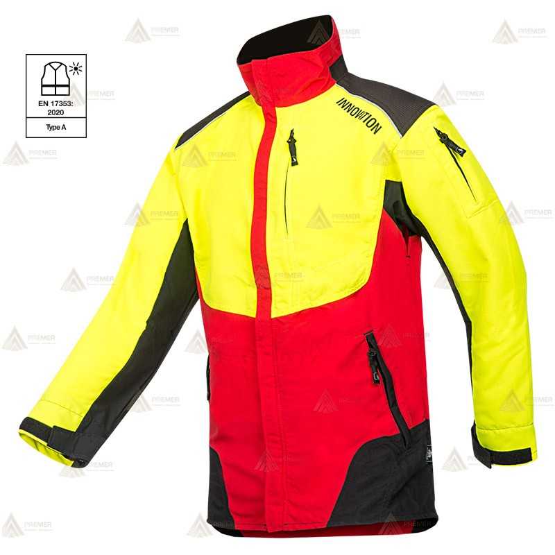 Chaqueta combinada de alta visibilidad con refuerzos para rescate