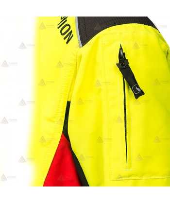 Chaqueta combinada de alta visibilidad con refuerzos para rescate