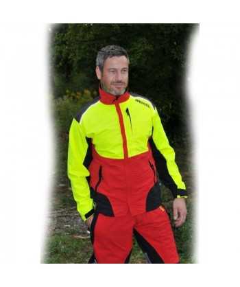 Chaqueta combinada de alta visibilidad con refuerzos para rescate