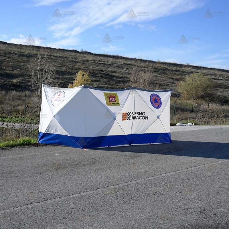 Mampara protección de la privacidad para rescate y salvamento