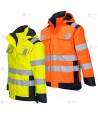 Parka ligera impermeable y desmontable, multinorma de fibra modacrílica