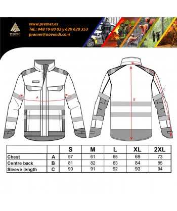 Parka ligera impermeable y desmontable, multinorma de fibra modacrílica