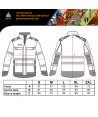 Parka ligera impermeable y desmontable, multinorma de fibra modacrílica