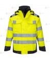 Parka ligera impermeable y desmontable, multinorma de fibra modacrílica