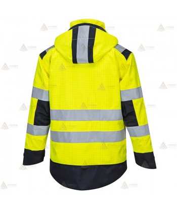 Parka ligera impermeable y desmontable, multinorma de fibra modacrílica