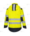 Parka ligera impermeable y desmontable, multinorma de fibra modacrílica