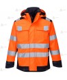Parka ligera impermeable y desmontable, multinorma de fibra modacrílica