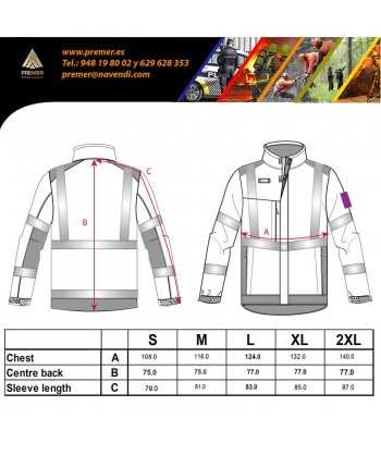 Softshell ignífugo multinorma de fibra modacrílica