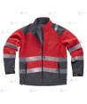 Softshell en color rojo/gris con cintas segmentadas para rescate