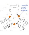 Trípode de rescate para 3 personas simultáneamente