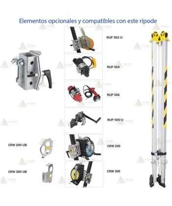 Trípode de rescate para 3 personas simultáneamente